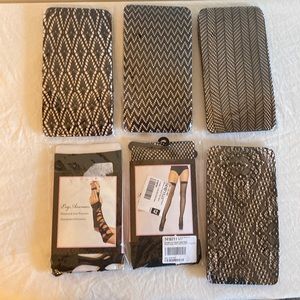 Bundle of fishnet pantyhose Leg Avenue and Vero Monte, Black, Medium